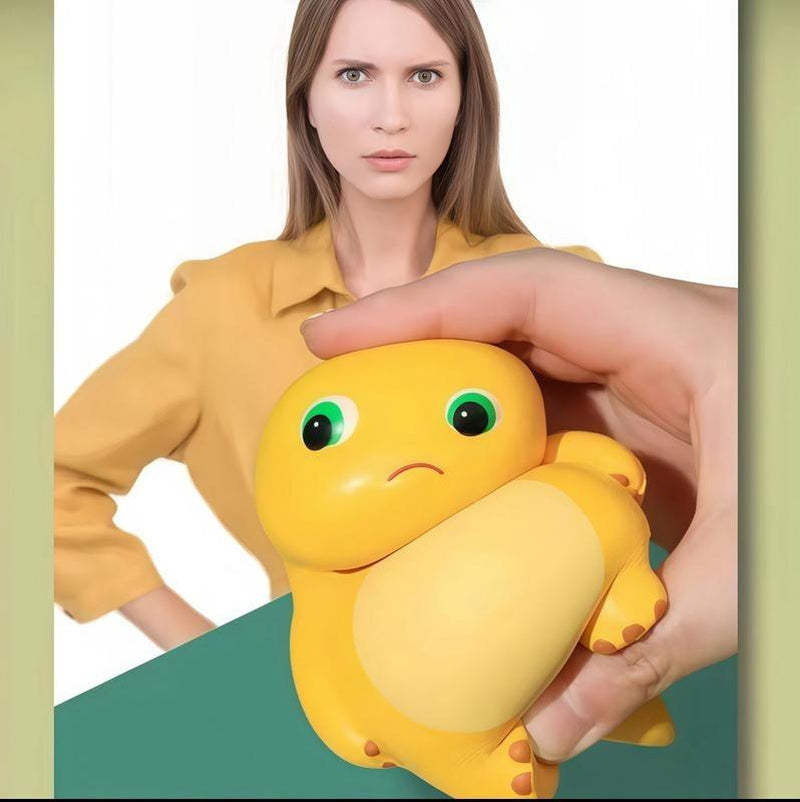Cute Yellow Mini Dragon Stress Toy – Soft Squishy Dinosaur Squeeze Toy, Slow Rebound Fidget for Anxiety Relief & Fun Gift for Kids and Friends